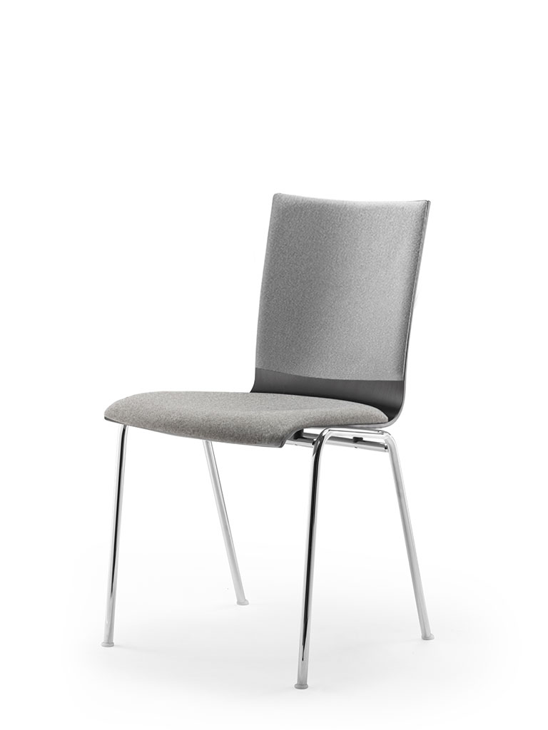atlanta 50 | chaise quatre pieds | chaise en tube d'acier | coque 40 | assise et dossier garnis