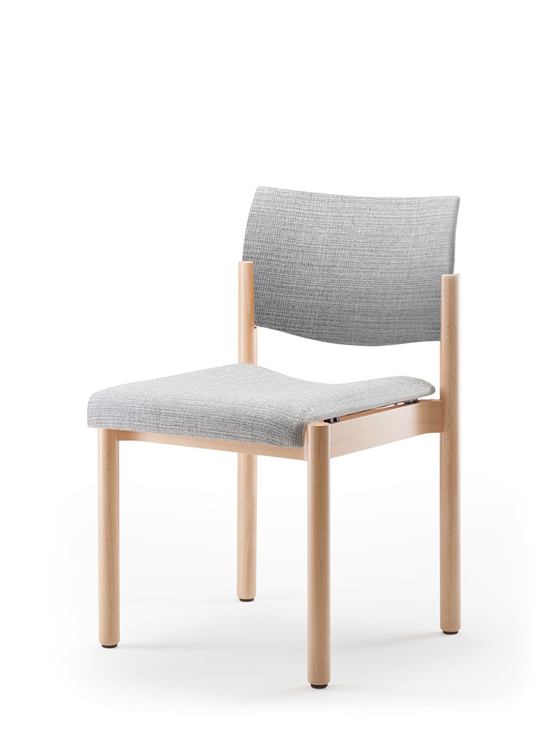 elena | wooden chair | upholstered seat and backrest
