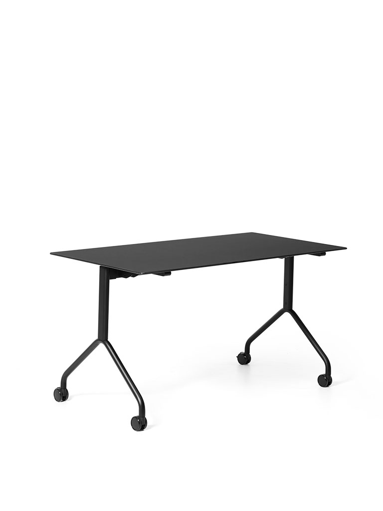 FX table flip top table | black powder-coated frame fine structured