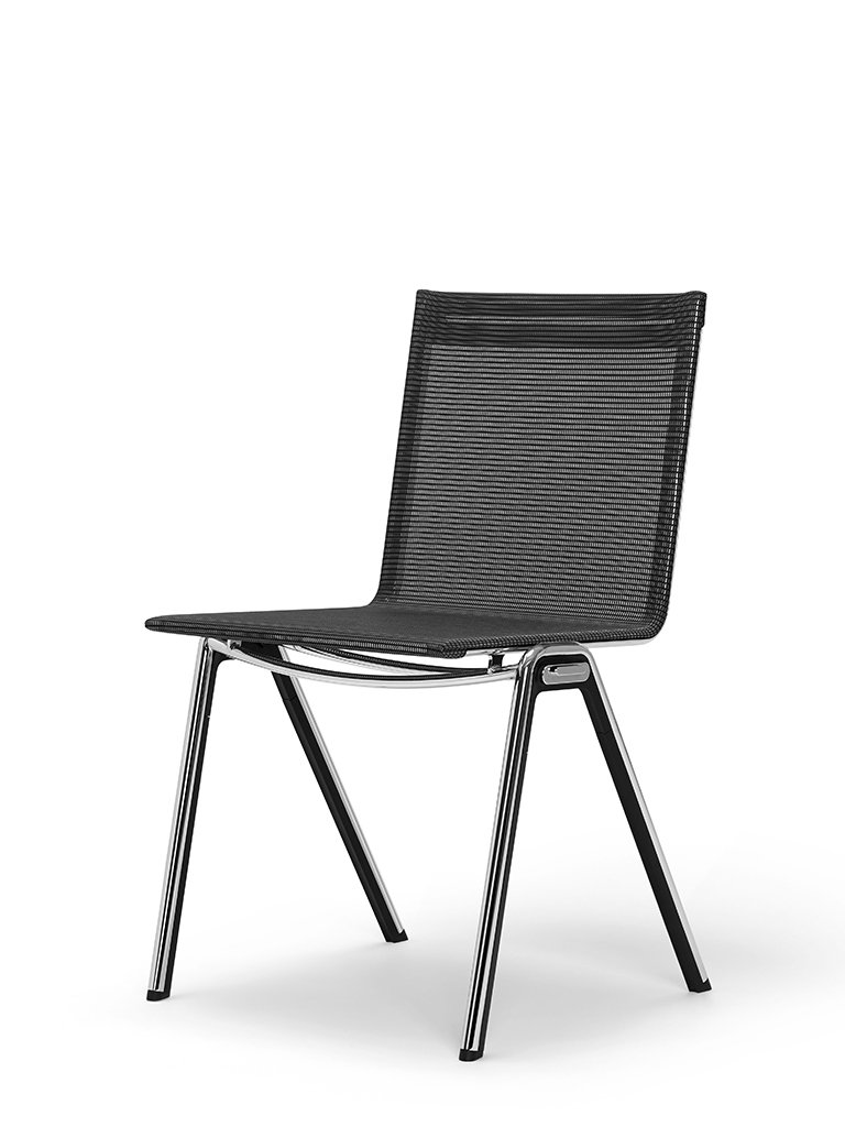 BLAQ chair | continuous seat and back | basalt black