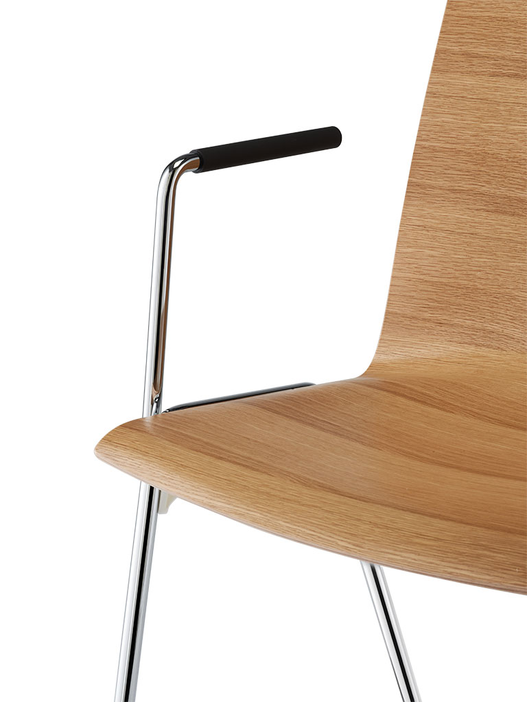 logochair four-legged chair | armrest with softgrip tube