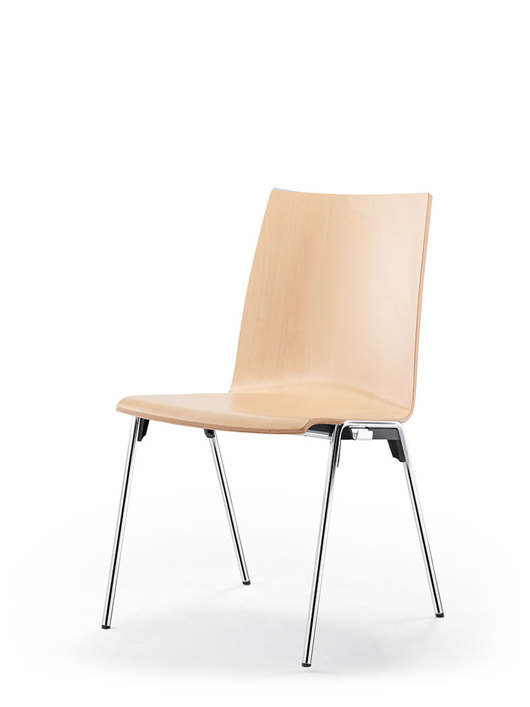 logochair four-legged chair | beech