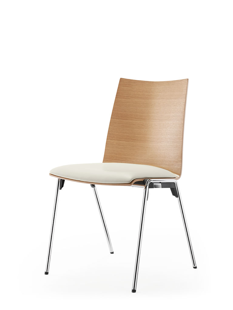 logochair four-legged chair | upholstered seat